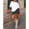 imageGolf Skort Tennis Mini Skirt for Women Mid Waisted Self Tie Strap Front Slit Wrap Skirt Cute Short Skirt with ShortsGrey