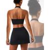 imageHigh Waisted Golf Skort Tennis Skirt for Women Bodycon Mini Skirt Short Pickleball Athletic Skirt with ShortsBlack
