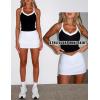 imageHigh Waisted Golf Skort Tennis Skirt for Women Bodycon Mini Skirt Short Pickleball Athletic Skirt with ShortsWhite