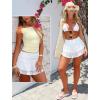 imageLace Ruffle Mini Skirts for Women High Waisted Pleated Skort Micro Skirt Y2k Cute Short Skirt with ShortsWhite
