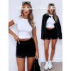 imageLace Trim Bodycon Mini Skirts for Women High Waisted Y2k Cute Short Skirt Wrap Pencil Skirt Mini Skort BlackBlack