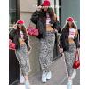 imageLeopard Print Maxi Skirts for Women Bodycon High Waisted ALine Mesh Long SkirtBlack Grey Leopard