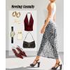 imageLeopard Print Maxi Skirts for Women Bodycon High Waisted ALine Vacation Mesh Long Slit SkirtBlack