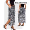 imageLeopard Print Maxi Skirts for Women Bodycon High Waisted ALine Vacation Mesh Long Slit SkirtBlack