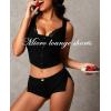 imageLow Rise Booty Shorts Micro Mini Pajamas Shorts for Women Cute Boy Short Side Slit Ruched Lounge Pj BottomsBlack