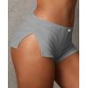 imageLow Rise Booty Shorts Micro Mini Pajamas Shorts for Women Cute Boy Short Side Slit Ruched Lounge Pj BottomsGrey