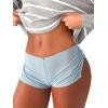 imageLow Rise Booty Shorts Micro Mini Pajamas Shorts for Women Cute Boy Short Side Slit Ruched Lounge Pj BottomsLight Blue
