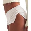 imageLow Rise Booty Shorts Micro Mini Pajamas Shorts for Women Cute Boy Short Side Slit Ruched Lounge Pj BottomsWhite