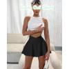 imageWomen Golf Skort Tennis Skirt with Pockets Shorts High Waisted Pleated Mini Skirt Athletic Skorts Pickleball SkirtsB1 Everyday Mini Skirts Black