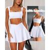 imageWomen Golf Skort Tennis Skirt with Pockets Shorts High Waisted Pleated Mini Skirt Athletic Skorts Pickleball SkirtsB1 Everyday Mini Skirts Bright White