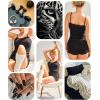 imageWomens Pajama Sets Shorts Lace Trim Tops Soft Cute Pajamas Lounge Sets 2 Piece Pj Set SleepwearBlack