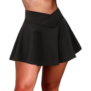 imageWomen Golf Skort Tennis Skirt with Pockets Shorts High Waisted Pleated Mini Skirt Athletic Skorts Pickleball SkirtsB1 Everyday Mini Skirts Black