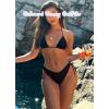 image2 Piece Bikini Sets for Women Tummy Control Swimsuits Bikini Tops Full Coverage Bottoms Bathing Suit02 Black