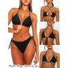image2 Piece Bikini Sets for Women Tummy Control Swimsuits Bikini Tops Full Coverage Bottoms Bathing Suit02 Black