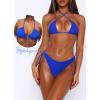 image2 Piece Bikini Sets for Women Tummy Control Swimsuits Bikini Tops Full Coverage Bottoms Bathing Suit02 Blue