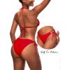 image2 Piece Bikini Sets for Women Tummy Control Swimsuits Bikini Tops Full Coverage Bottoms Bathing Suit02 Red
