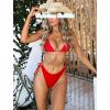 image2 Piece Bikini Sets for Women Tummy Control Swimsuits Bikini Tops Full Coverage Bottoms Bathing Suit02 Red