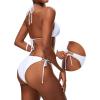 image2 Piece Bikini Sets for Women Tummy Control Swimsuits Bikini Tops Full Coverage Bottoms Bathing Suit02 White