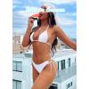 image2 Piece Bikini Sets for Women Tummy Control Swimsuits Bikini Tops Full Coverage Bottoms Bathing Suit02 White