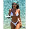 image2 Piece Bikini Sets for Women Tummy Control Swimsuits Bikini Tops Full Coverage Bottoms Bathing Suit02 White