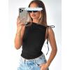 imageBow Tie Sleeveless Shirts Summer Off The Shoulder Going Out Tops for Women Cute Club Rave Top Boat Neck Crop Tank TopBlack