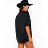 imageOversized Jersey Shirts for Women Y2k Blokette Tops V Neck Number Graphic Tees Short Sleeve TShirt Black WhiteBlack White