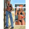 imageString Bikini Tops for Women Bathing Suit Swim Tops Sexy Triangle Bikini Top Black02 Black