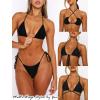 imageString Bikini Tops for Women Bathing Suit Swim Tops Sexy Triangle Bikini Top Black02 Black