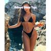 imageString Bikini Tops for Women Bathing Suit Swim Tops Sexy Triangle Bikini Top Black02 Black