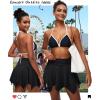 imageString Bikini Tops for Women Bathing Suit Swim Tops Sexy Triangle Bikini Top Black02 Black White