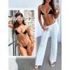 imageString Bikini Tops for Women Bathing Suit Swim Tops Sexy Triangle Bikini Top Black02 Black White