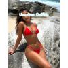imageString Bikini Tops for Women Bathing Suit Swim Tops Sexy Triangle Bikini Top Black02 Fire Red
