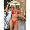 imageString Bikini Tops for Women Bathing Suit Swim Tops Sexy Triangle Bikini Top Black02 Fire Red
