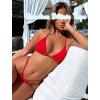 imageString Bikini Tops for Women Bathing Suit Swim Tops Sexy Triangle Bikini Top Black02 Fire Red