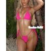 imageString Bikini Tops for Women Bathing Suit Swim Tops Sexy Triangle Bikini Top Black02 Hot Pink