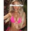 imageString Bikini Tops for Women Bathing Suit Swim Tops Sexy Triangle Bikini Top Black02 Hot Pink