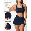 imageTwo Piece Tennis Skirt Sets for Women 2 Piece Mini Skirt Set Going Out Golf Skort Athletic Skirt Pickleball Outfit01a1 2 Piece Mini Skirt Sets Blue Navy