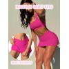 imageTwo Piece Tennis Skirt Sets for Women 2 Piece Mini Skirt Set Going Out Golf Skort Athletic Skirt Pickleball Outfit01a1 2 Piece Mini Skirt Sets Pink