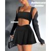 imageTwo Piece Tennis Skirt Sets for Women 2 Piece Mini Skirt Set Going Out Golf Skort Athletic Skirt Pickleball Outfit01b1 2 Piece Skirt Set Black