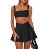 imageTwo Piece Tennis Skirt Sets for Women 2 Piece Mini Skirt Set Going Out Golf Skort Athletic Skirt Pickleball Outfit01b1 2 Piece Skirt Set Black