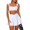 imageTwo Piece Tennis Skirt Sets for Women 2 Piece Mini Skirt Set Going Out Golf Skort Athletic Skirt Pickleball Outfit01b1 2 Piece Skirt Set White