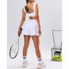 imageTwo Piece Tennis Skirt Sets for Women 2 Piece Mini Skirt Set Going Out Golf Skort Athletic Skirt Pickleball Outfit01b1 2 Piece Skirt Set White