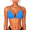 imageString Bikini Tops for Women Bathing Suit Swim Tops Sexy Triangle Bikini Top Black02 Sea Blue