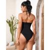 imageSexy Cut Out One Piece Swimsuit for Women Tummy Control Halter Swim Suits Beach Bandeau Bikini Swimwear Bathing SuitBlack
