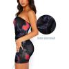 imageSummer Tube Mini Dresses for Women Trendy Y2k Ruched Going Out Club Rave Outfit Bodycon Short Bandeau DressBlack Fire Red