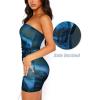 imageSummer Tube Mini Dresses for Women Trendy Y2k Ruched Going Out Club Rave Outfit Bodycon Short Bandeau DressBlue Green