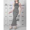 imageBoat Neck Bodycon Maxi Dresses for Women Sleeveless Summer Casual Cocktail Party Club Rave Going Out Long DressBlack