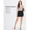 imageTapata Skorts Skirts for Women High Waisted Denim Mini Casual Stretchy Jean Skirt Slit with ShortsBlack