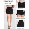 imageTapata Skorts Skirts for Women High Waisted Denim Mini Casual Stretchy Jean Skirt Slit with ShortsBlack
