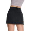 imageTapata Skorts Skirts for Women High Waisted Denim Mini Casual Stretchy Jean Skirt Slit with ShortsBlack